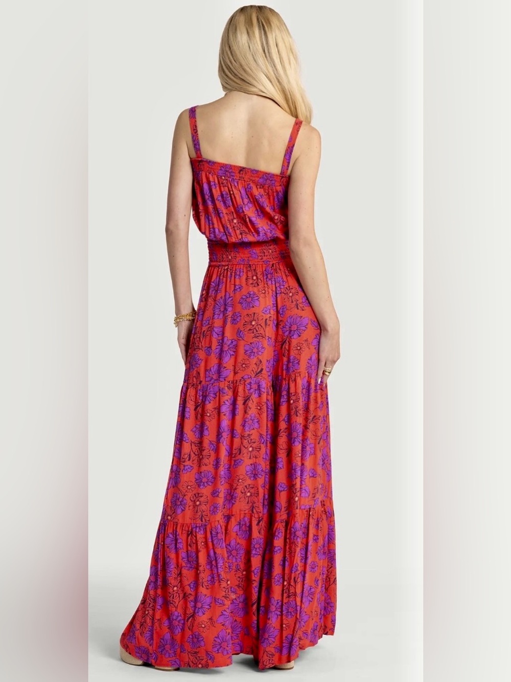 Jessica Simpson Women's Delene Smocked Wide Leg Jumpsuit - XS - Picture 4 of 9